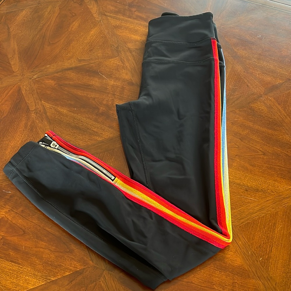 EUC high waisted spiritual gangster side striped leggings